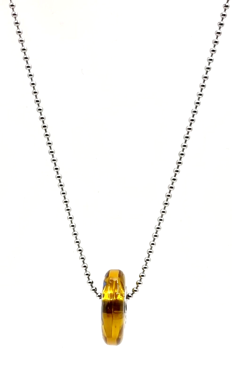 New CALVIN KLEIN SPIN KJJAJN090100 STAINLESS STEEL NECKLACE  - SILVER/YELLOW