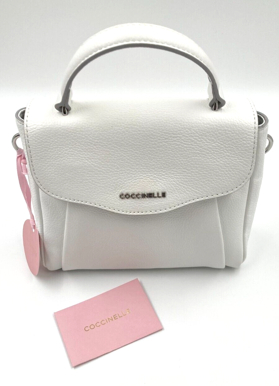 Neu COCCINELLE CONCRETE DR5 55 01 01 H 10 HANDTASCHE - BLANCHE - S