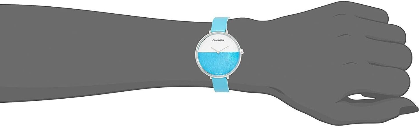 New Swiss Made CALVIN KLEIN Rise Ladies Turquoise Quartz Watch