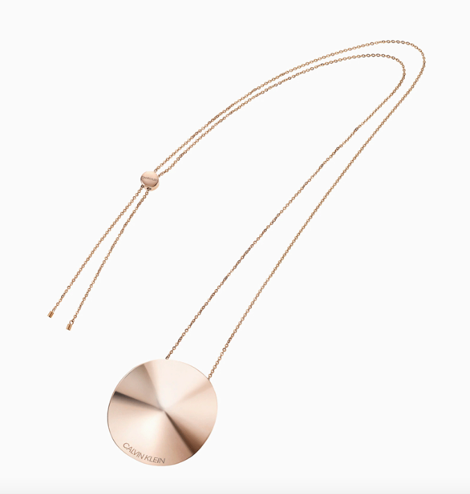 New CALVIN KLEIN SPINNER KJBAPN100100 STAINLESS STEEL NECKALCE - ROSE GOLD