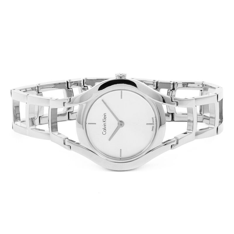 New Swiss Made CALVIN KLEIN Class Silver Dial Stainless Steel Ladies Watch