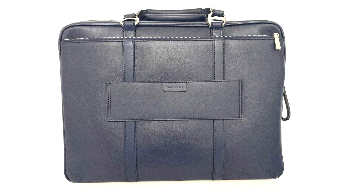 Neu DAVIDOFF LG WORLD TRAVELLER BUSINESS TASCHE 2 REISSVERSCHLÜSSE - MARINEBLAU