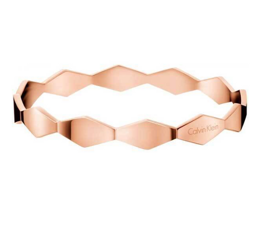 New CALVIN KLEIN SNAKE BANGLE KJ5DPD1001XS - ROSE GOLD PVD COATED - SIZE XS