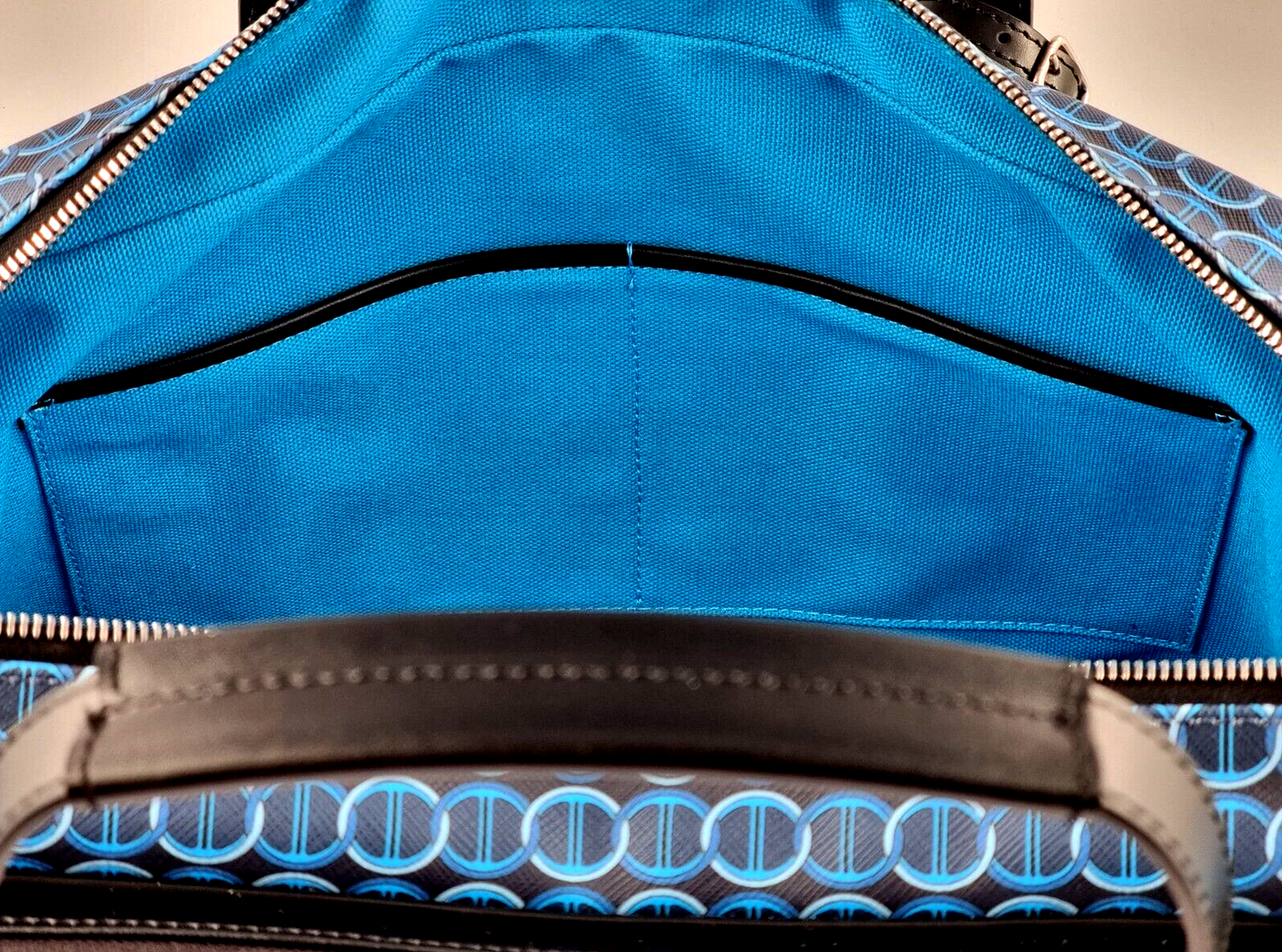 Neu DAVIDOFF COLORAMA BUSINESS TASCHE 2 ZIP - BLAU