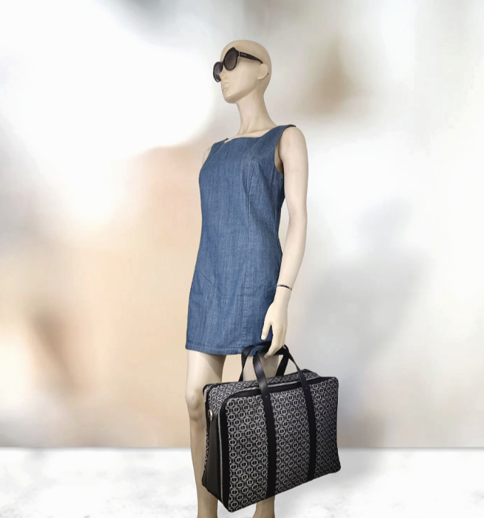 Neu DAVIDOFF LG COLORAMA SOFT SUITCASE 2 REISSVERSCHLÜSSE - SCHWARZ