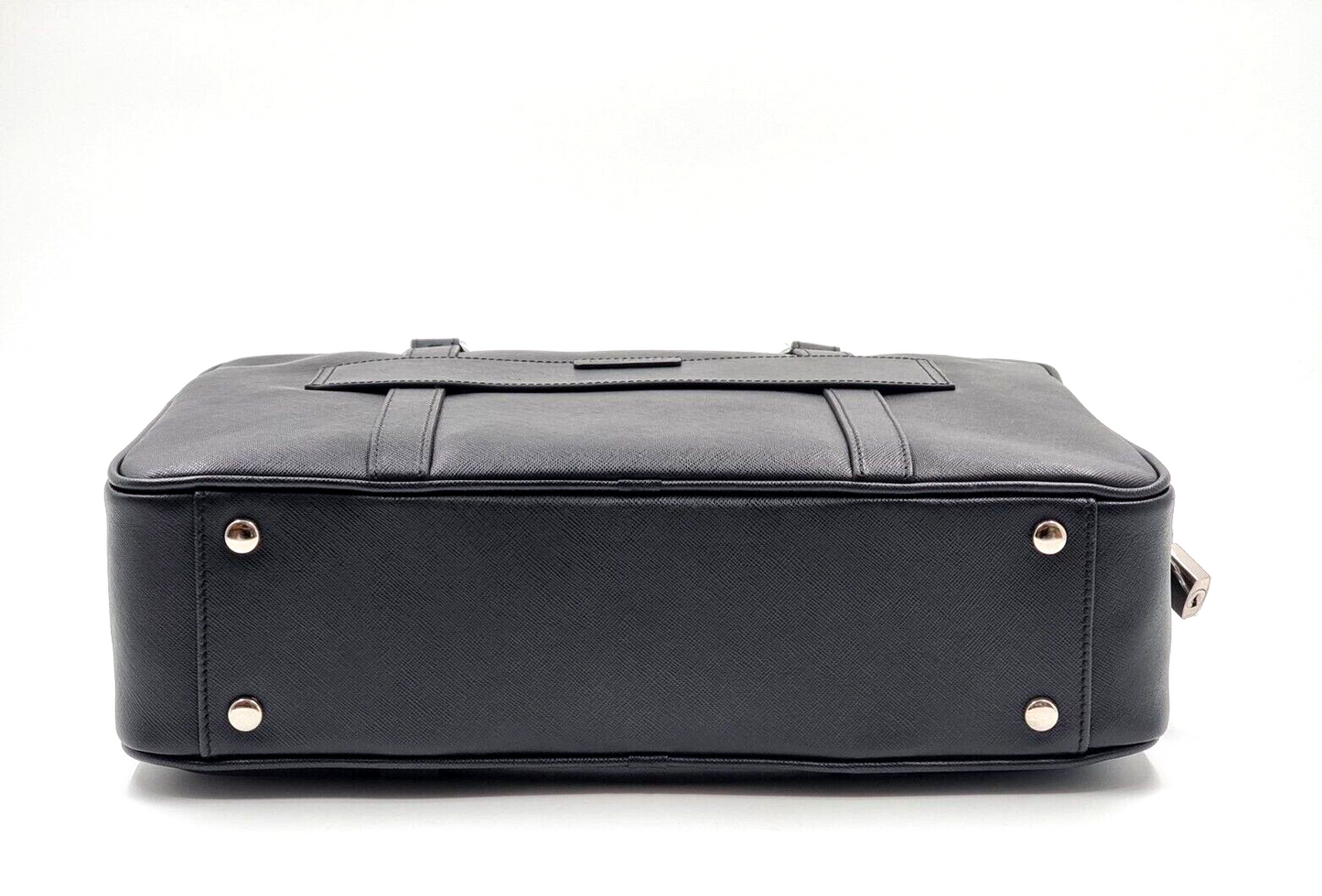Neu DAVIDOFF LLG SAFFIANO LEDER ICON BUSINESS TASCHE 1 REISSVERSCHLUSS - SCHWARZ