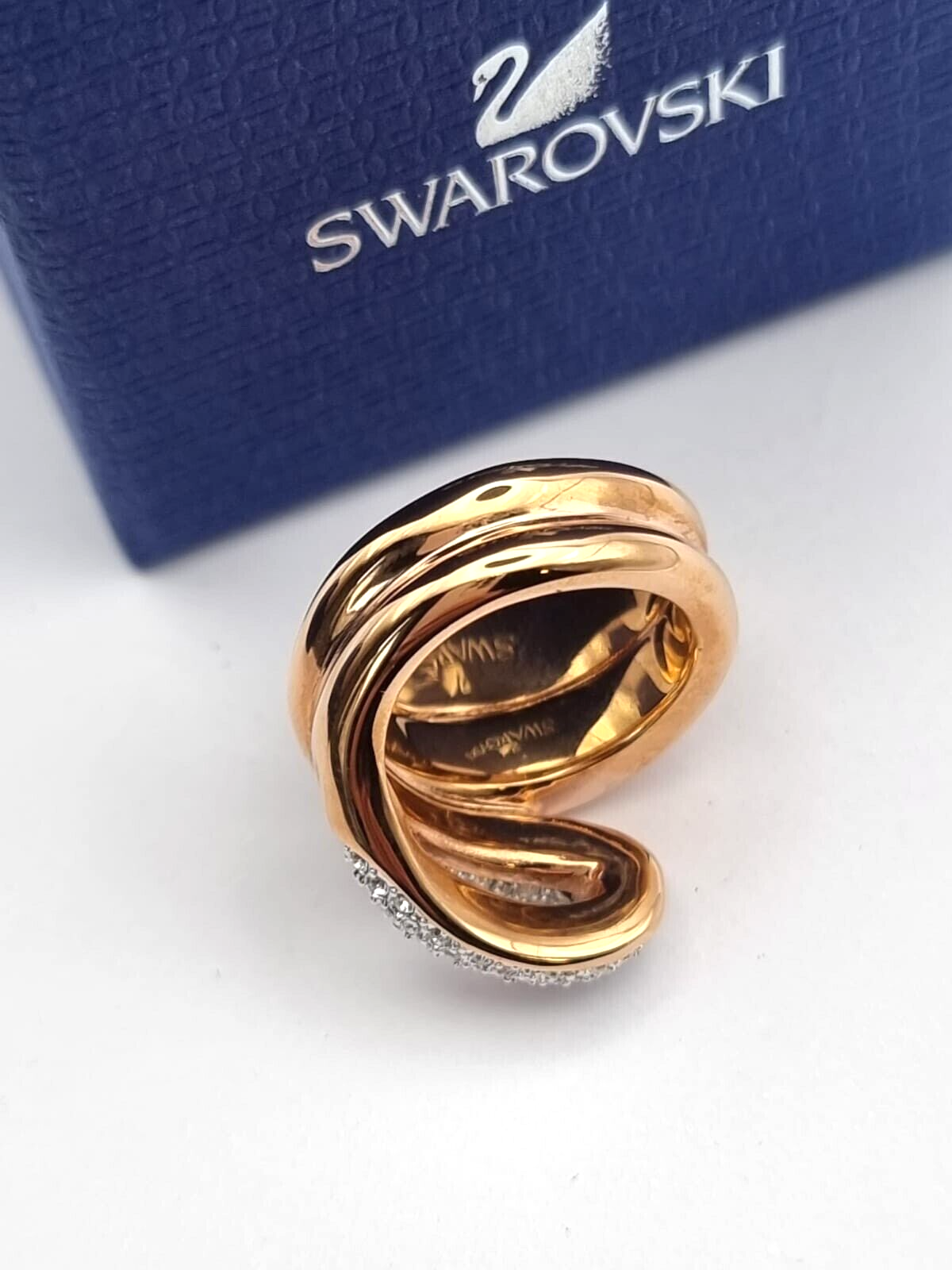 Neu SWAROVSKI EVERY WIDE RING - ROSÉGOLD - GRÖSSE 50