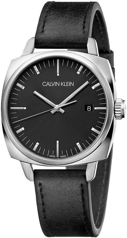 New Swiss Made CALVIN KLEIN Fraternity Quartz Black Dial Men's Watch