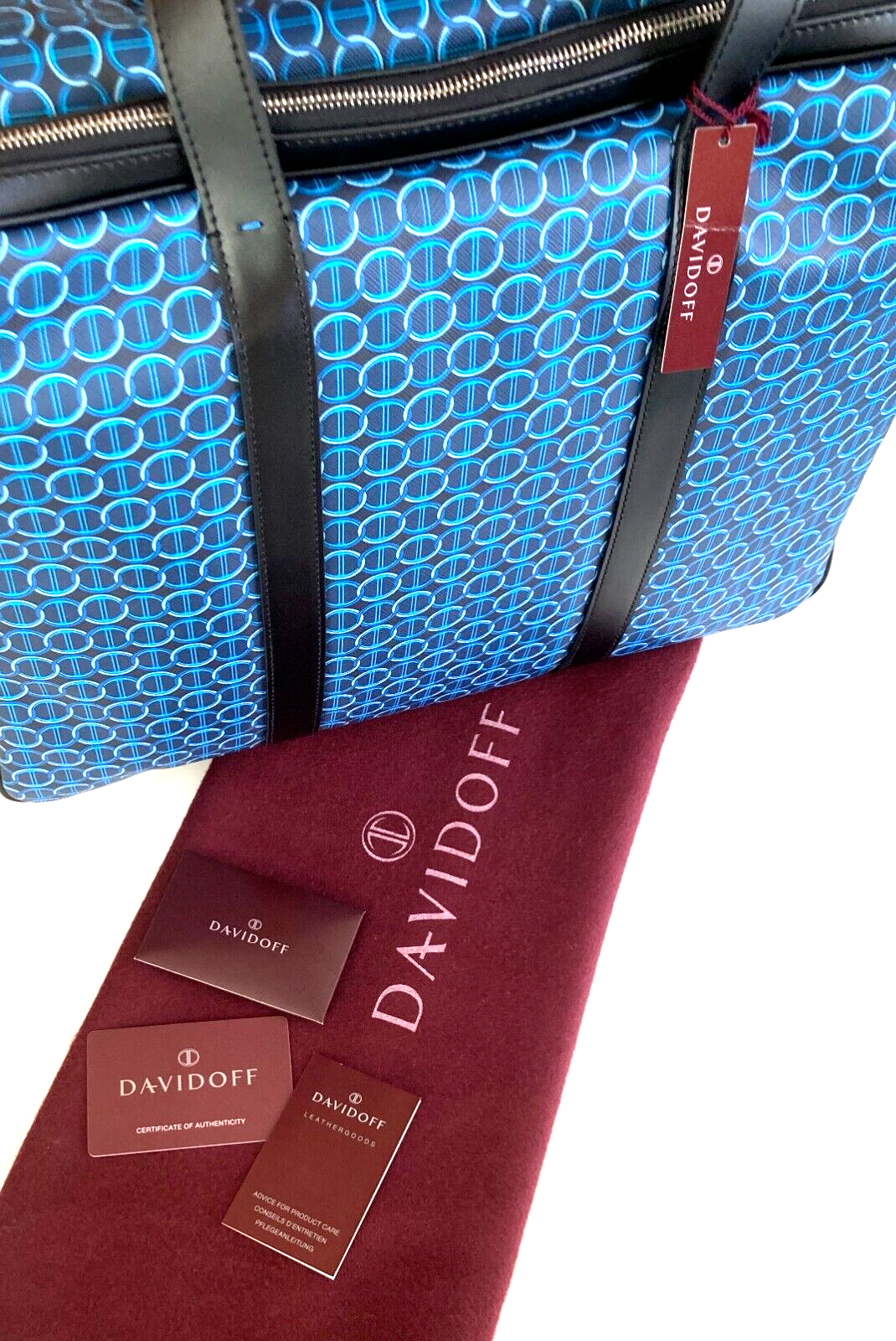 Neu DAVIDOFF LG COLORAMA SOFT SUITCASE 2 REISSVERSCHLÜSSE - BLAU