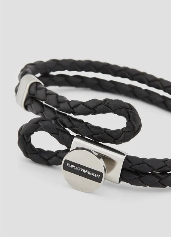 Neu EMPORIO ARMANI Herren Lederarmband