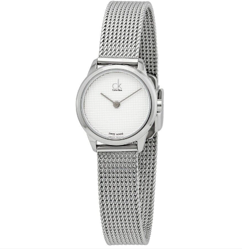 New Swiss Made CALVIN KLEIN Minimal Quartz White Dial Ladies Watch