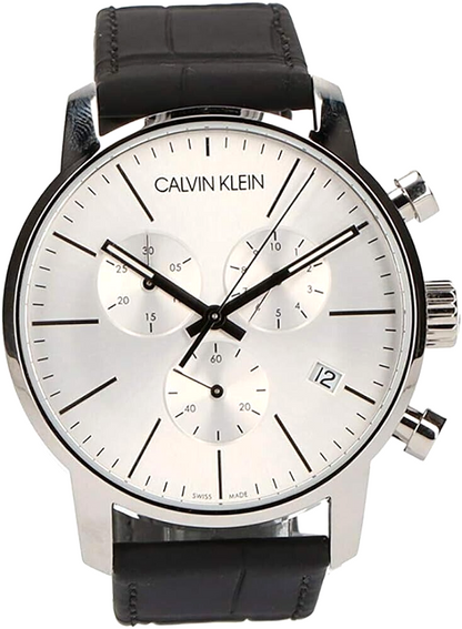 New Swiss Made CALVIN KLEIN City Quartz Silver Dial Men's Watch