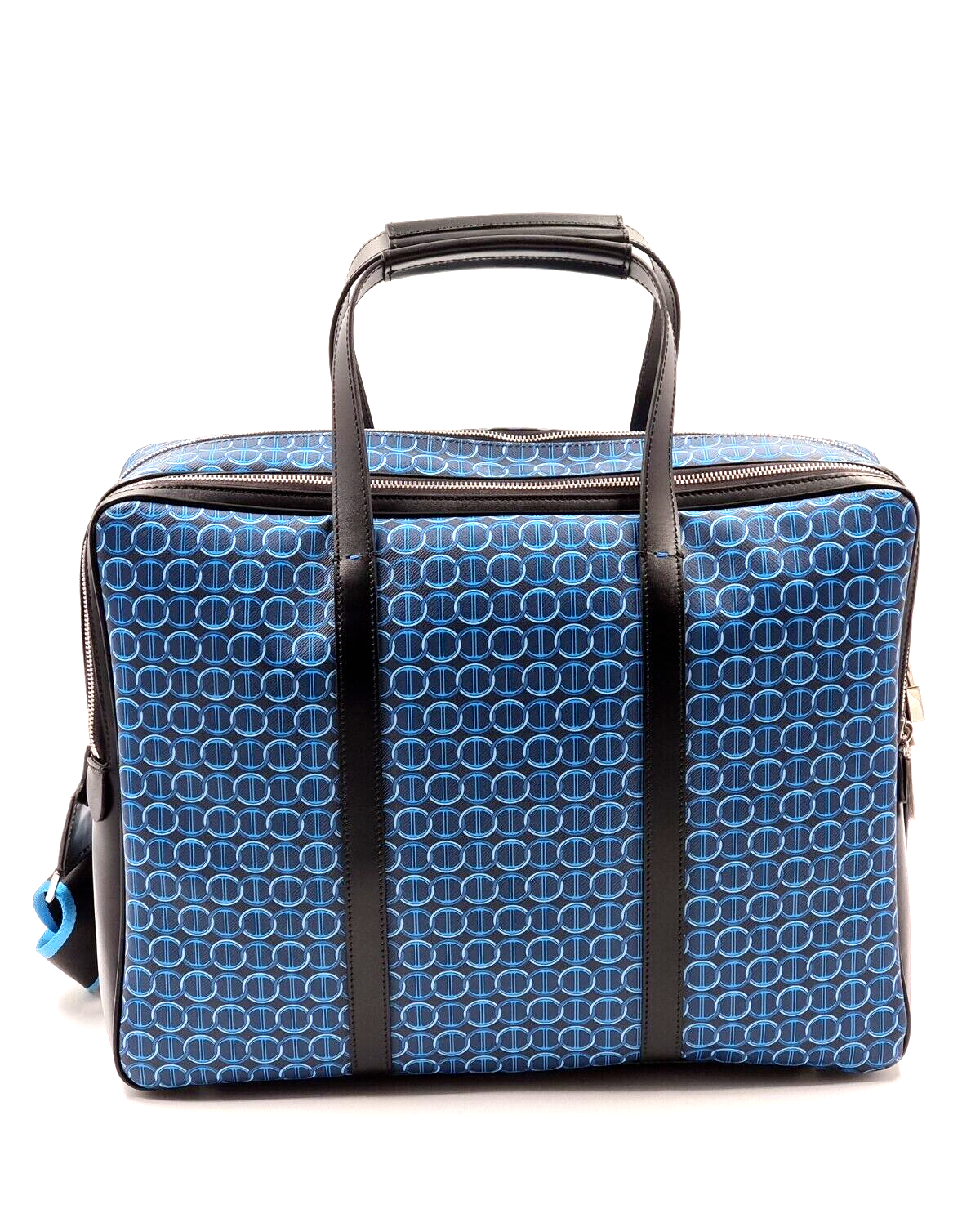 Neu DAVIDOFF COLORAMA BUSINESS TASCHE 2 ZIP - BLAU