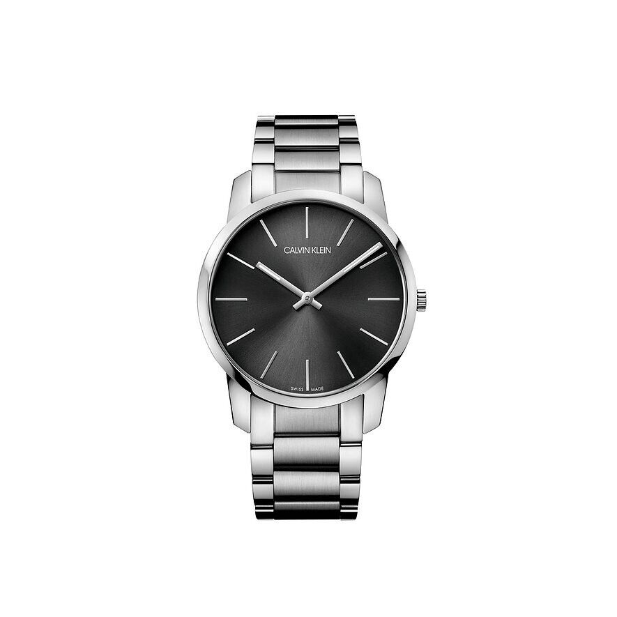 New Swiss Made CALVIN KLEIN Men's Black Dial City Watch