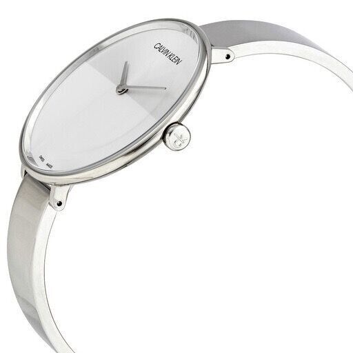 New Swiss Made CALVIN KLEIN Rise Quartz Silver and White Dial Ladies Watch