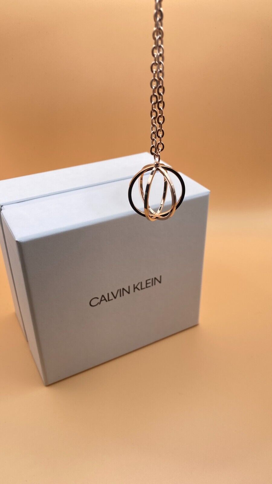 New CALVIN KLEIN SHOW NECKLACE KJ4XPN100200 - ROSE GOLD PVD