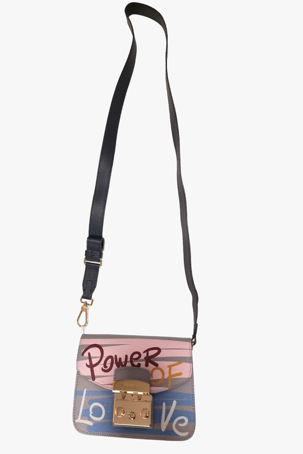 Neu FURLA METROPOLIS MINI UMHÄNGETASCHE – LIMITIERTE AUFLAGE – POWER OF LOVE