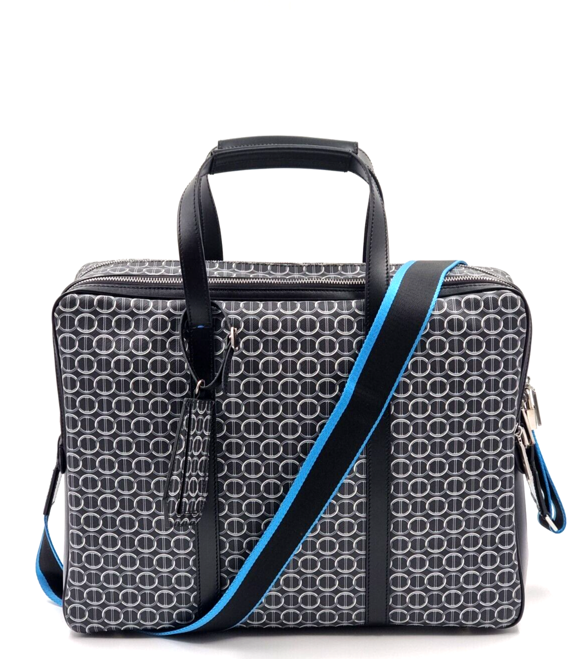 Neu DAVIDOFF COLORAMA BUSINESS BAG 2 ZIP - SCHWARZ