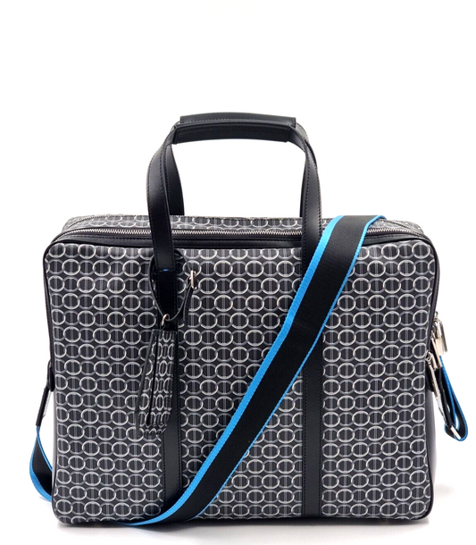 Neu DAVIDOFF COLORAMA BUSINESS BAG 2 ZIP - SCHWARZ