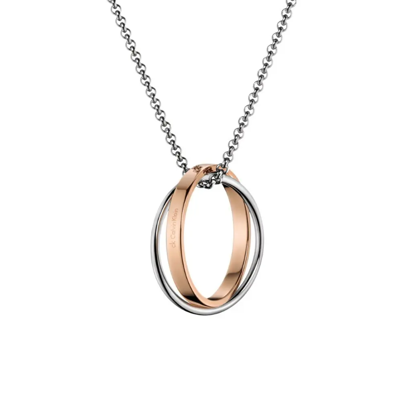 New CALVIN KLEIN COIL NECKLACE KJ63BP010100 - SILVER/ROSEGOLD