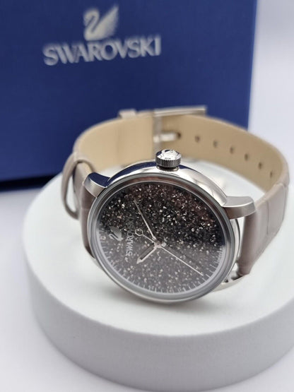 New SWAROVSKI WATCH LD CRYSTALLINE HOURS - TAUPE