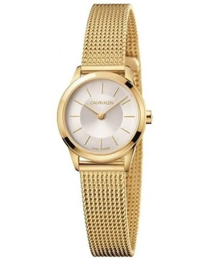 New Swiss Made CALVIN KLEIN Minimal Quartz Silver Dial Ladies Watch