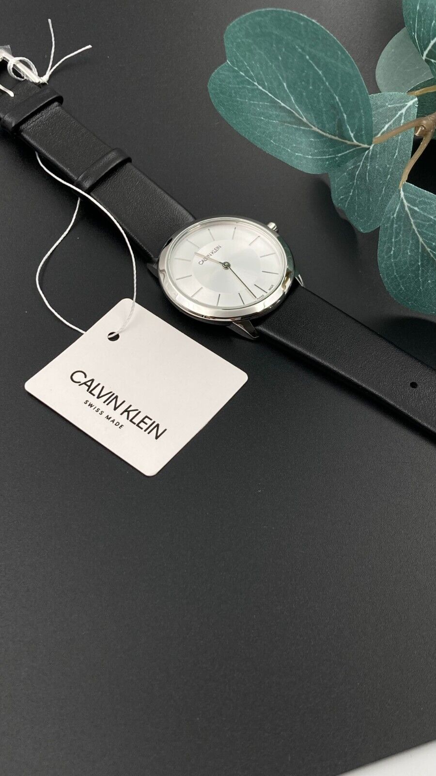 New Swiss Made CALVIN KLEIN Minimal Silver Dial Ladies Watch