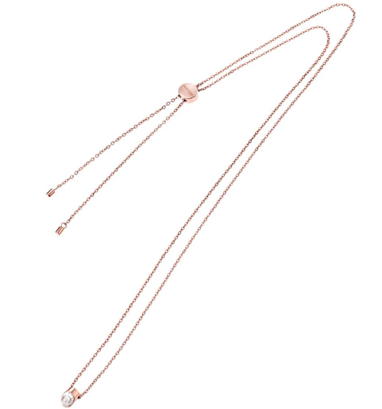 New CALVIN KLEIN BRILLIANT KJ8YPN140200 STAINLESS STEEL ROSE GOLD PVD NECKLACE