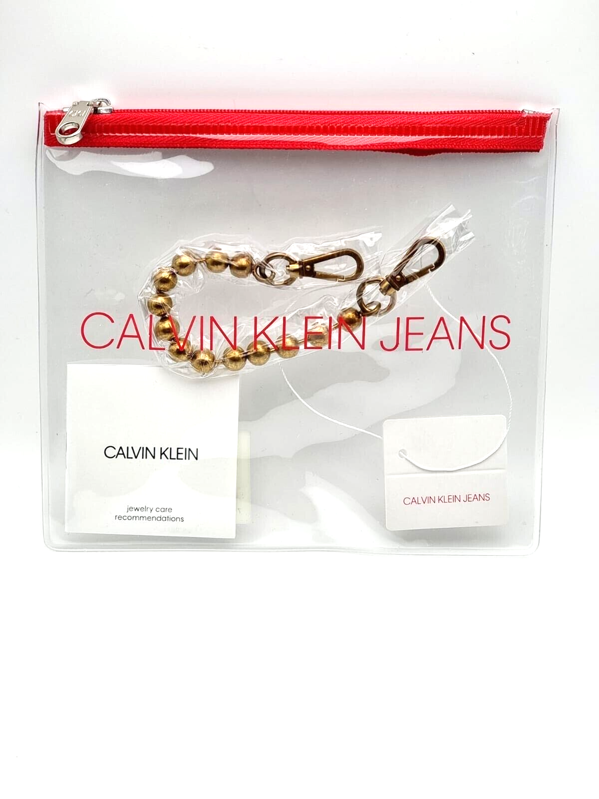 New CALVIN KLEIN JEANS KJJTJB19010M STAINLESS STEEL BRACELET - GOLD - M