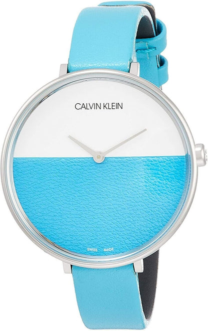 New Swiss Made CALVIN KLEIN Rise Ladies Turquoise Quartz Watch