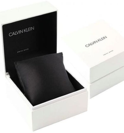 New Swiss Made CALVIN KLEIN Minimal Quartz Silver Dial Ladies Watch