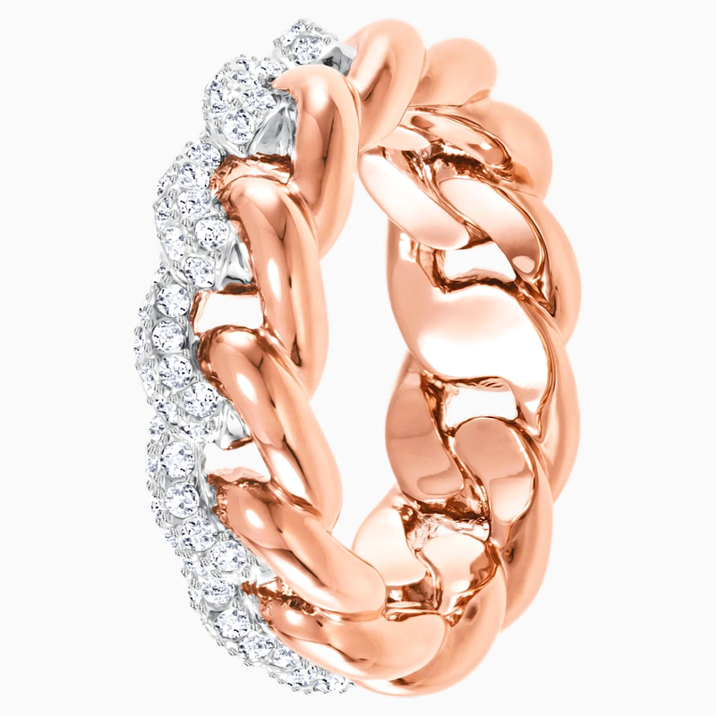 New SWAROVSKI LANE RING - ROSE GOLD - SIZE 52