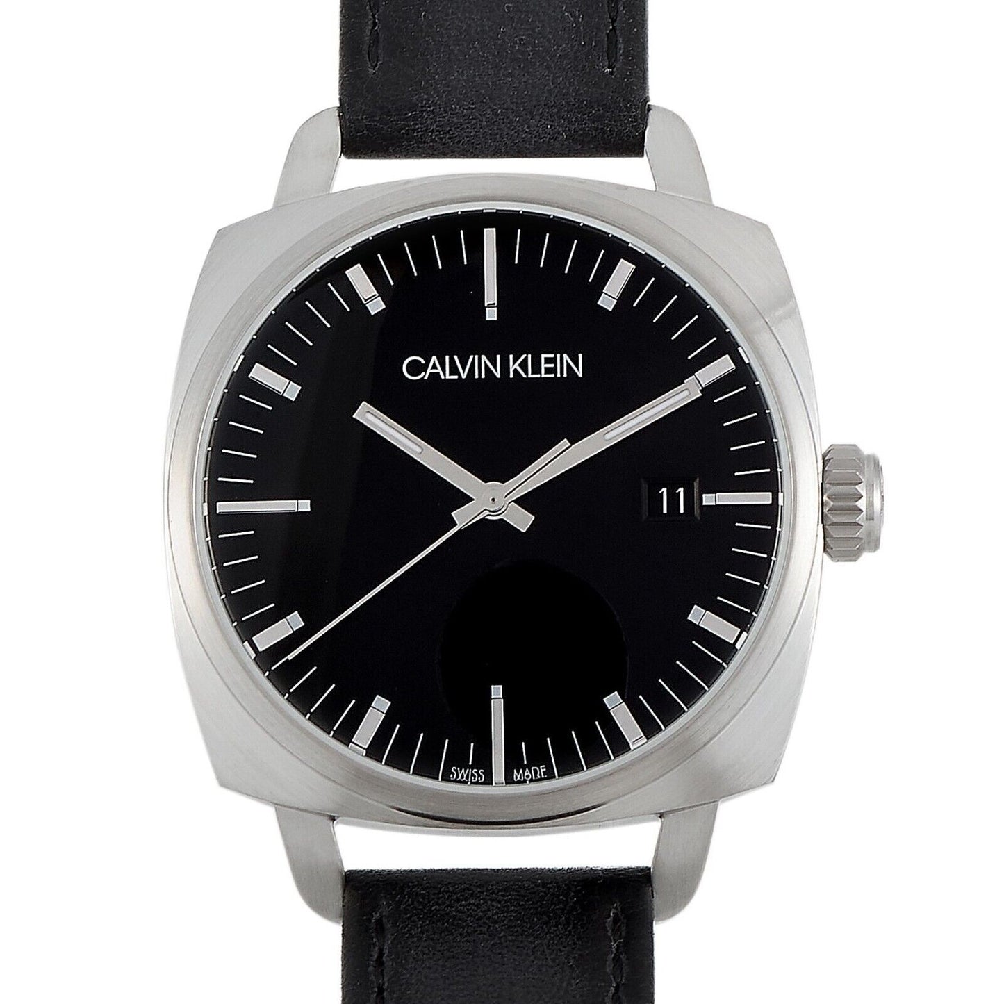 New Swiss Made CALVIN KLEIN Fraternity Quartz Black Dial Men's Watch