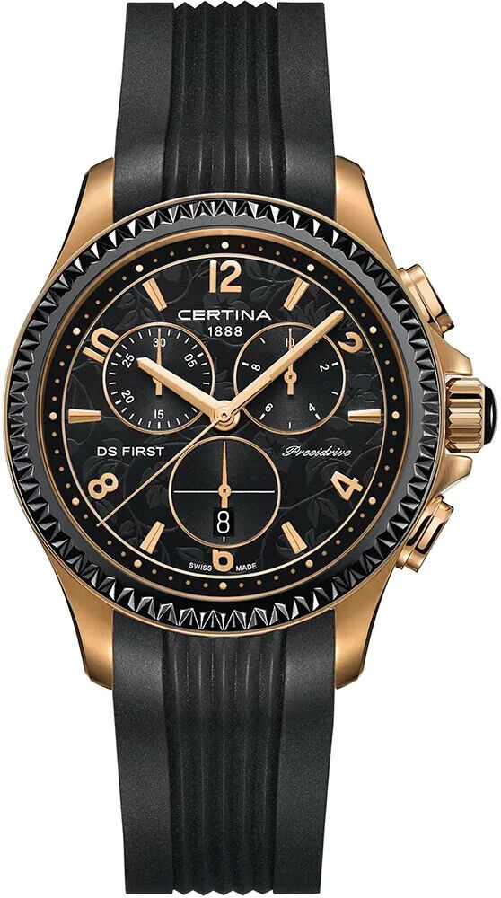 New CERTINA DS FIRST LADY CERAMIC CHRONO PRECIDRIVE - BLACK/GOLD