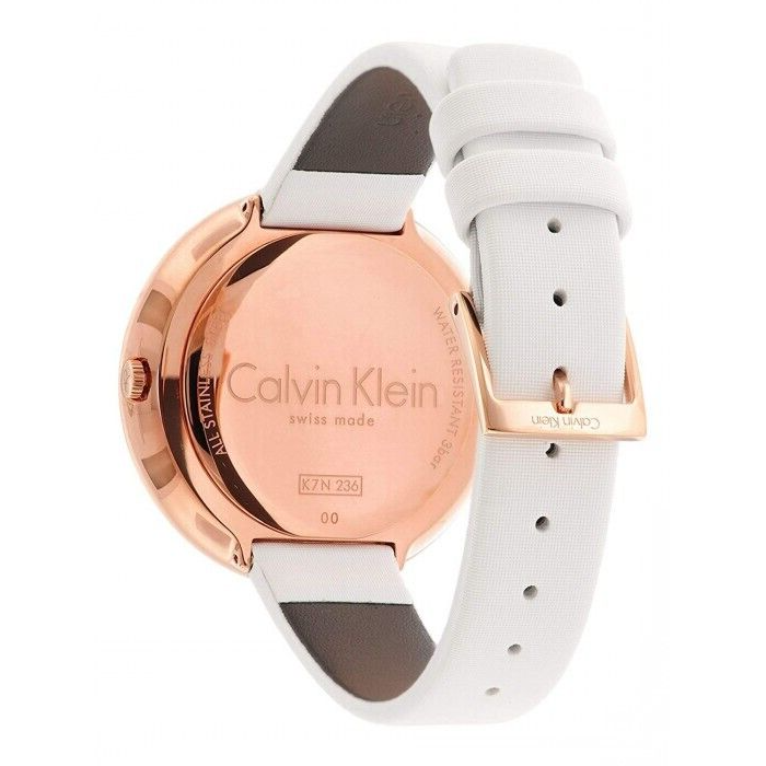 New Swiss Made CALVIN KLEIN Chic White Dial Ladies Watch