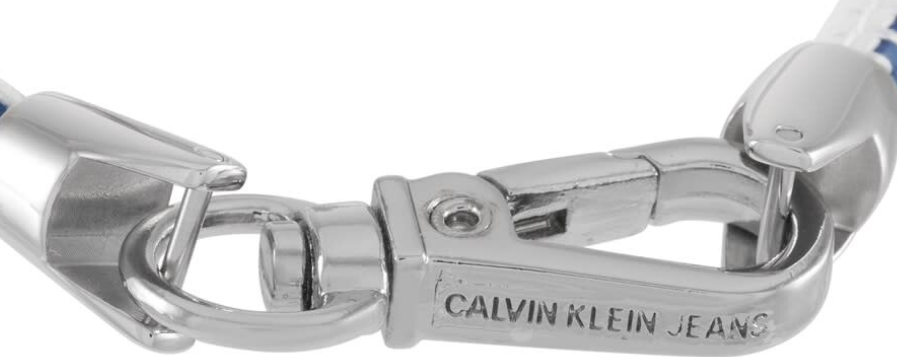 New CALVIN KLEIN JEANS KJJBRB09010L STAINLESS STEEL LEATHER BRACELET  - L