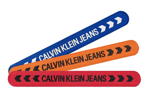 New CALVIN KLEIN JEANS HIT&FUN KJJLDB850200 BRACELETS - ORANGE/RED/BLUE