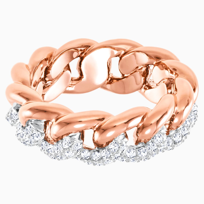 New SWAROVSKI LANE RING - ROSE GOLD - SIZE 60