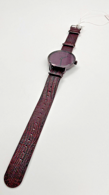 New Swiss Made CALVIN KLEIN Even Purple Dial Purple Leather Men's Watch