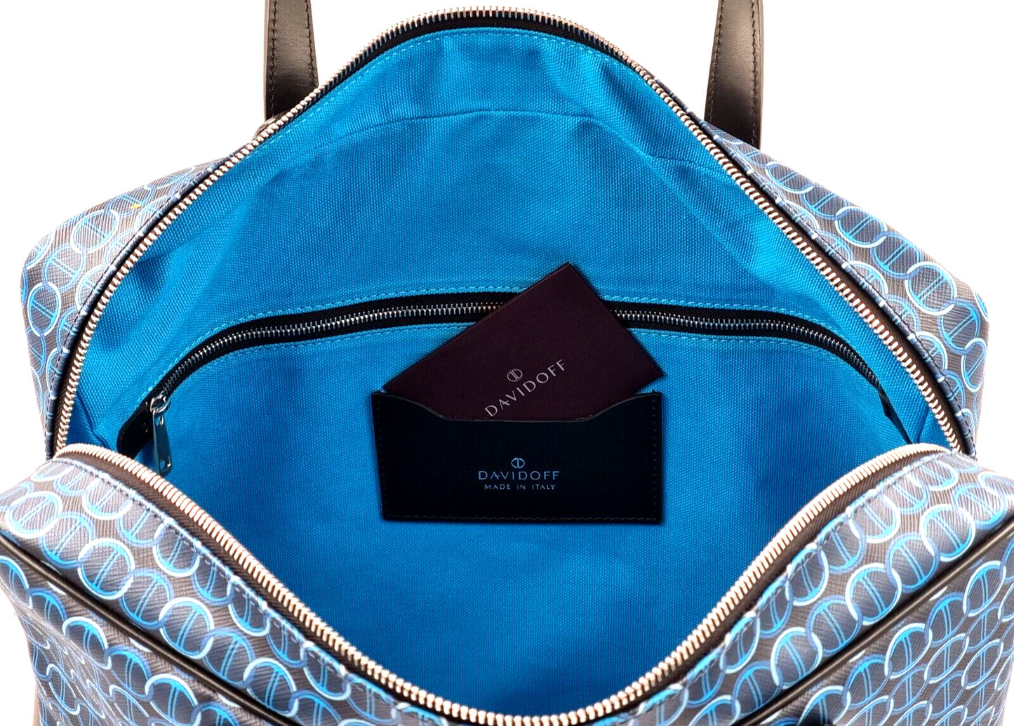 Neu DAVIDOFF COLORAMA BUSINESS TASCHE 1 ZIP - BLAU