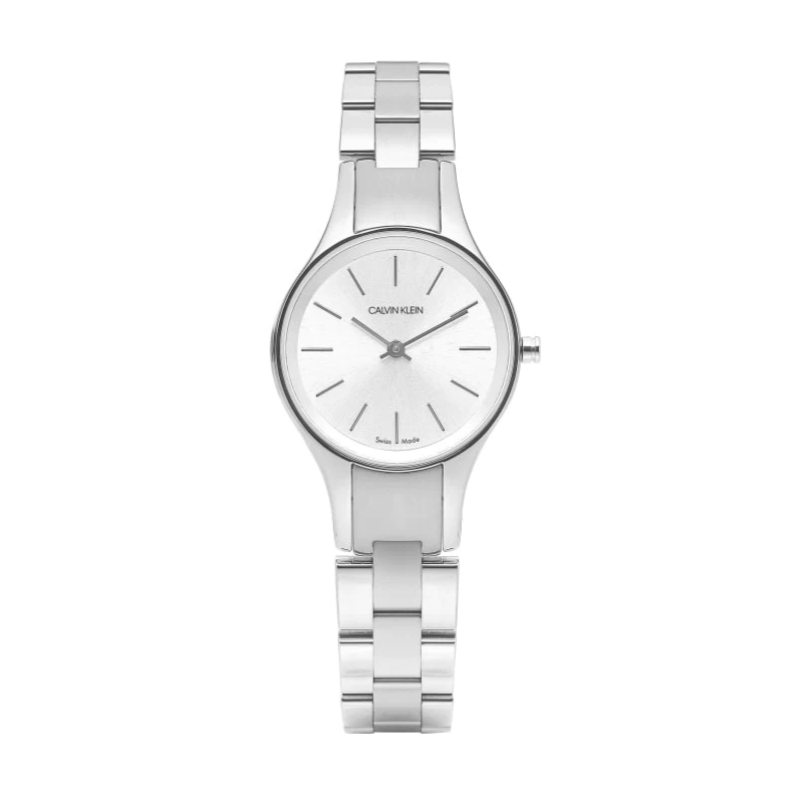 New Swiss Made CALVIN KLEIN Simplicity Quartz Silver Dial Ladies Watch