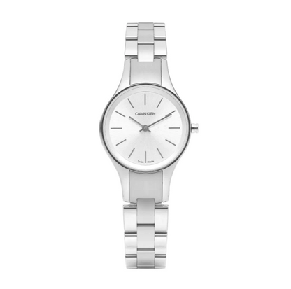 New Swiss Made CALVIN KLEIN Simplicity Quartz Silver Dial Ladies Watch