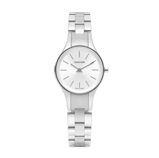 New Swiss Made CALVIN KLEIN Simplicity Quartz Silver Dial Ladies Watch