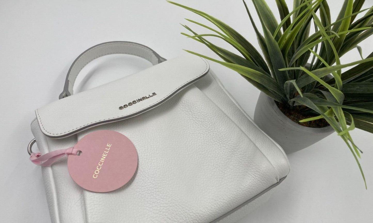 Neu COCCINELLE CONCRETE DR5 55 01 01 H 10 HANDTASCHE - BLANCHE - S