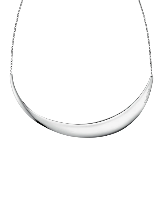 New CALVIN KLEIN GROOVY KJ8QMJ000100 CHOKER NECKLACE - SILVER