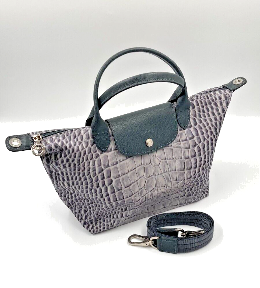 LONGCHAMP CROCO TOP HANDLE BAG - S