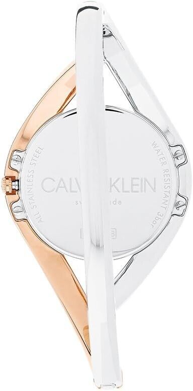 New Swiss Made CALVIN KLEIN Party Silver Dial Small Bangle Ladies Watch