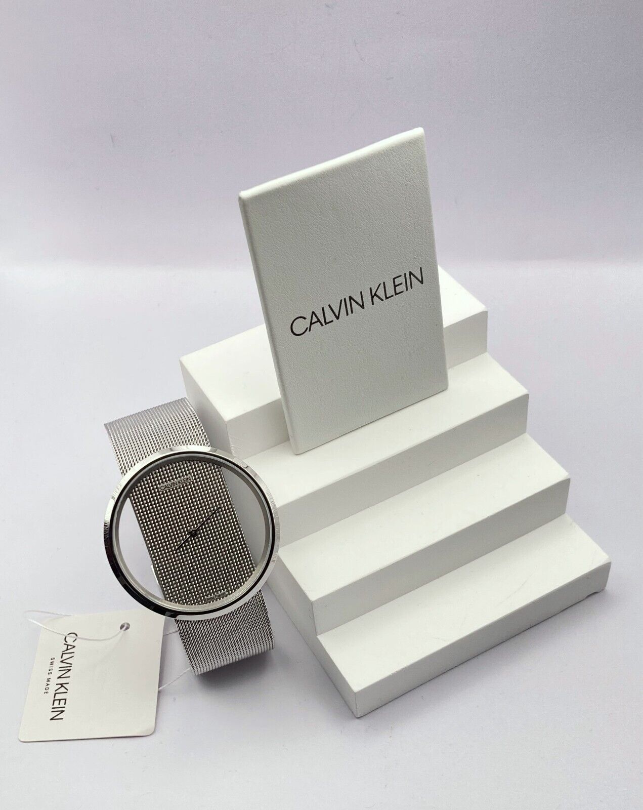 New Swiss Made CALVIN KLEIN Quartz Clear Dial Ladies Watch