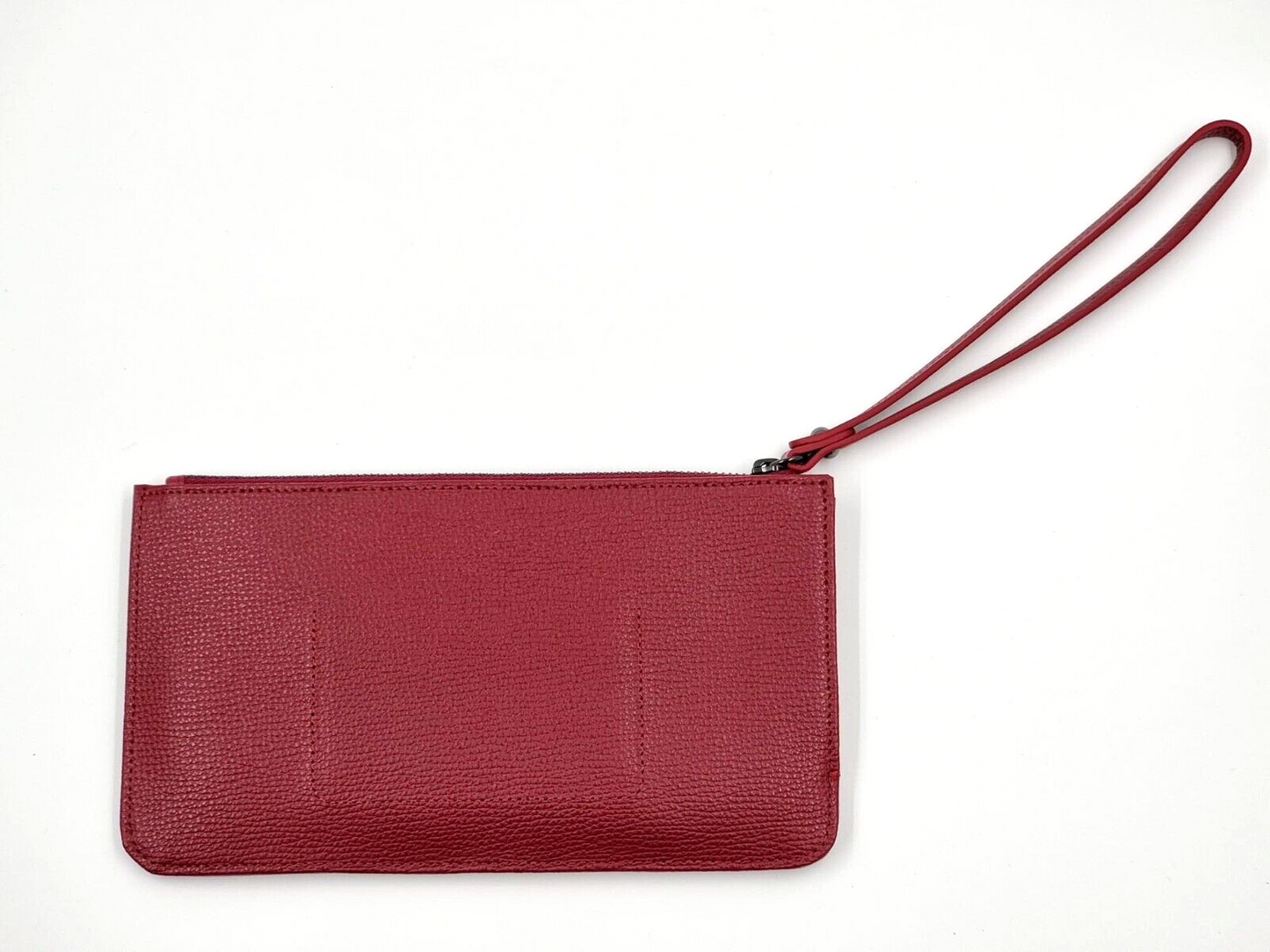 LONGCHAMP SHOP-IT LEATHER POUCH SMALL - GARNET RED