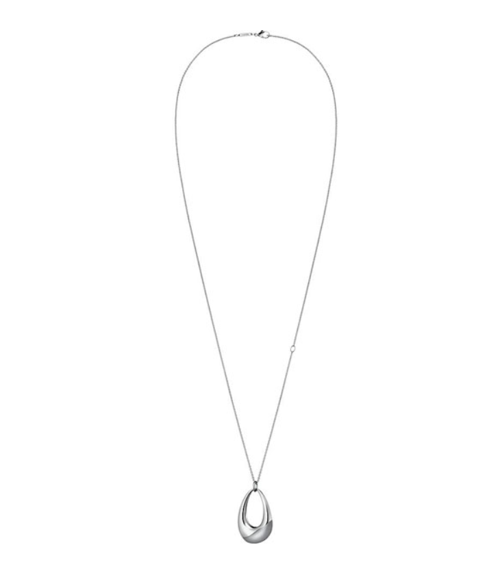 New CALVIN KLEIN ELLIPSE STONE NECKLACE KJ3QWP020100 - SILVER